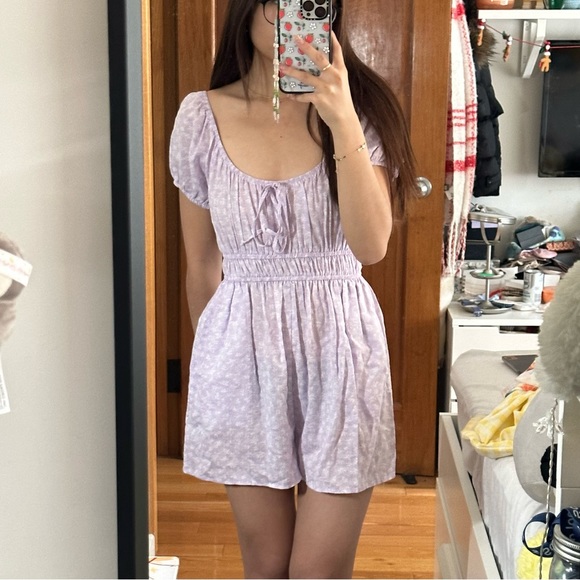 Forever 21 Pants - Purple Floral Romper